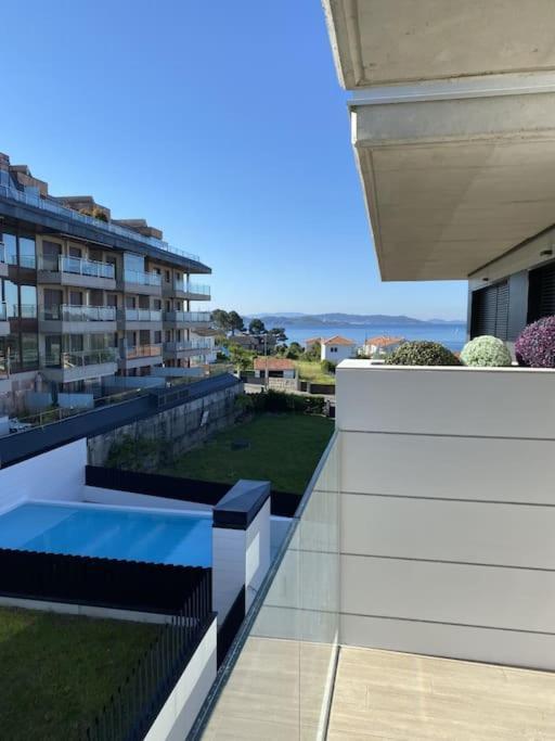Precioso Apartamento Con Terraza Y Piscina En Portonovo-Sanxenxo Ngoại thất bức ảnh